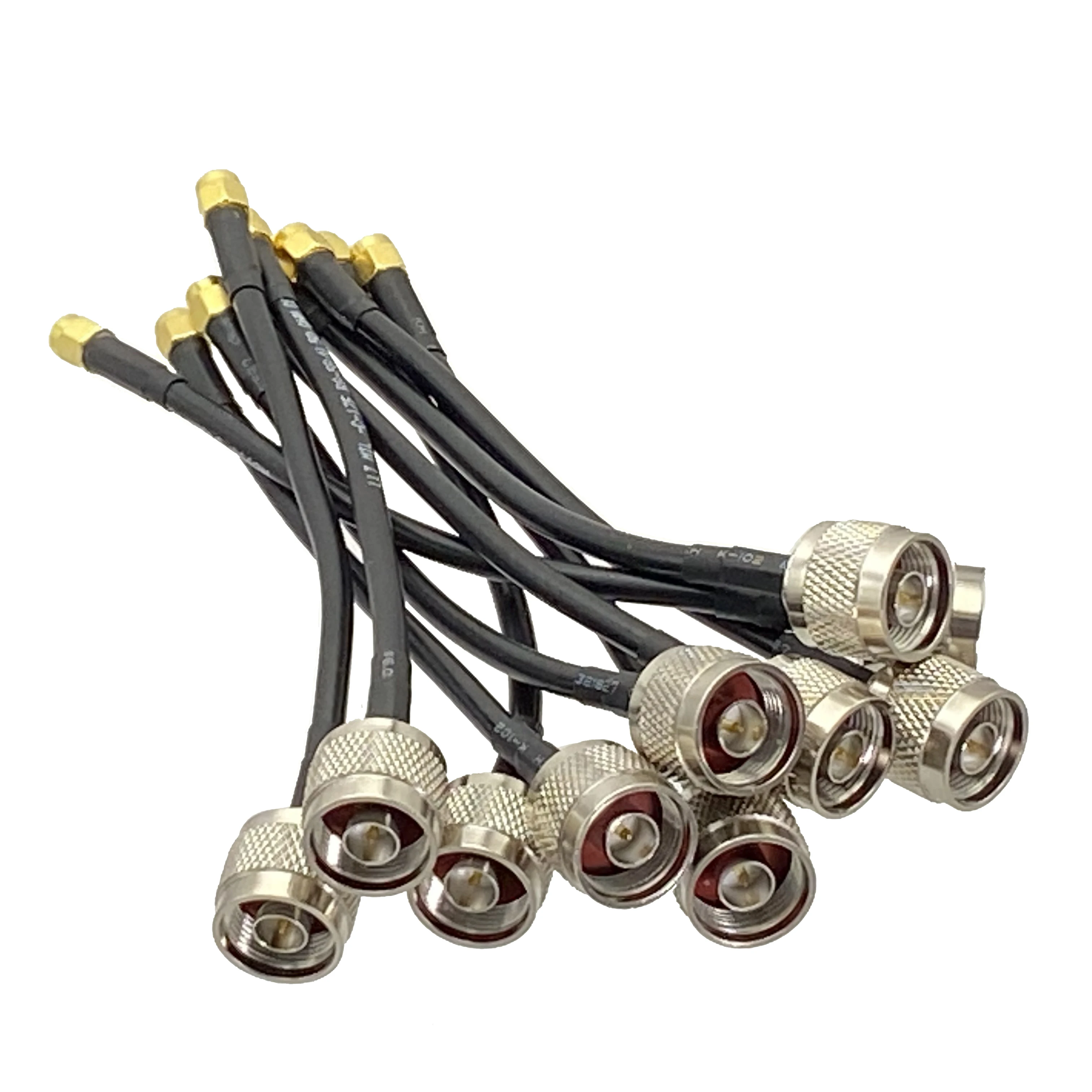 

5-10Pcs RG58 N Male Plug to SMA Male Plug Connector RF Coaxial Jumper Pigtail Cable For Radio Antenna 6inch~5M