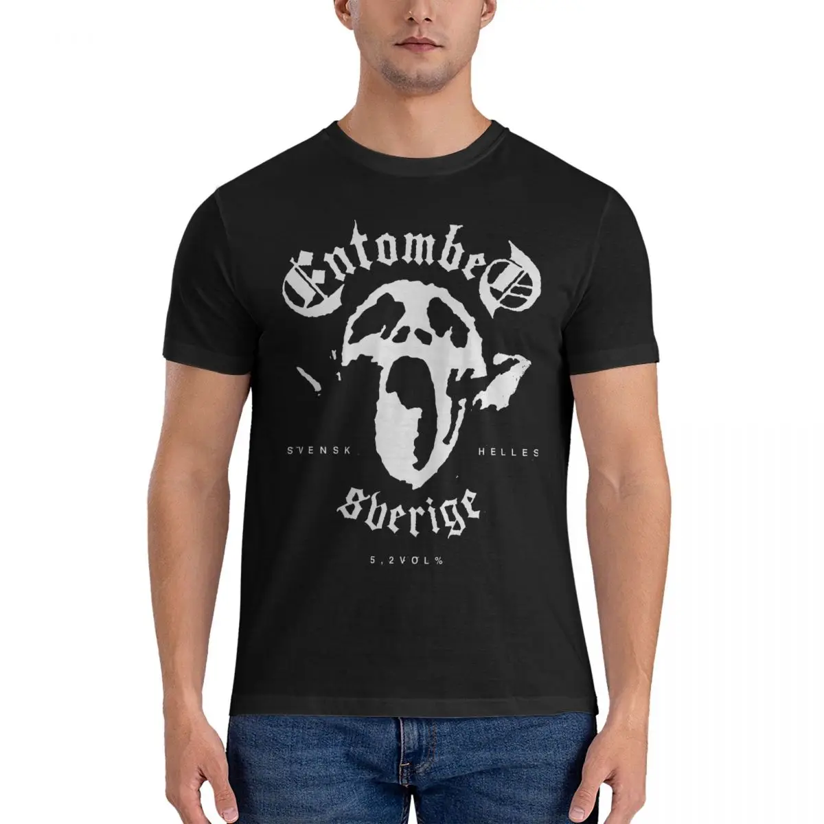 Awesome Unbelievable T-Shirt for Men O Neck 100% Cotton T Shirt Entombed Short Sleeve Tees Summer Clothes