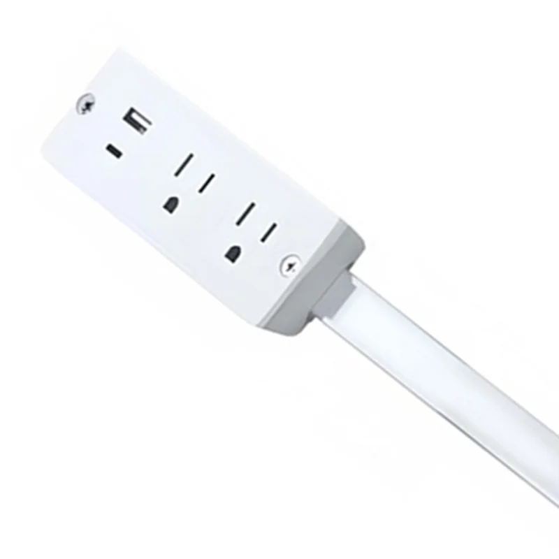 MOPHE-US Plug для дома, офиса, 180° °   Вращающийся удлинитель электрической розетки, выдвижная длина (22–27 дюймов), с USB-C и USB-A