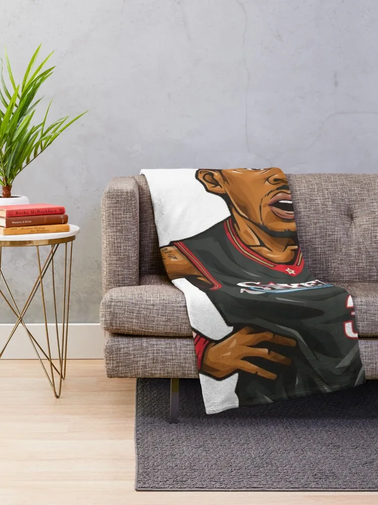 Allen Iverson 3 Art Chibi Throw Blanket Single Bed covers Blankets