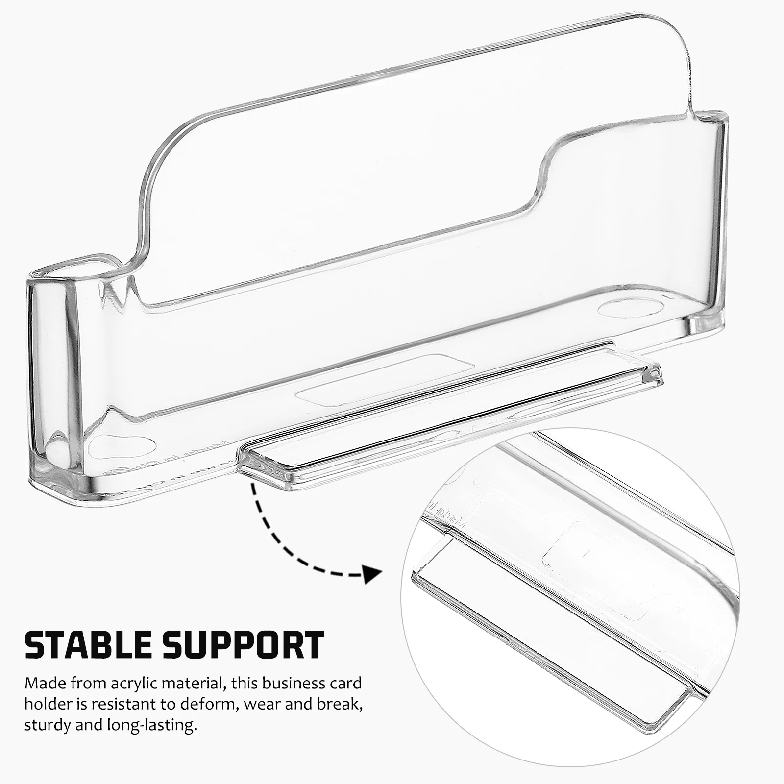 

6Pcs Business Card Holders Desk Clear Acrylic Card Organizer Display Stand Office Supplies Business Cards Storage Box