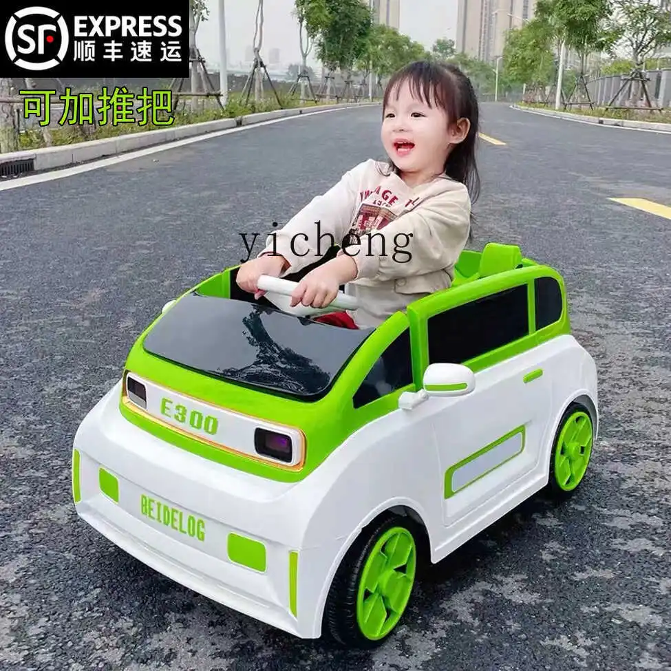 XL Electric Car Remote-Control Automobile Seated Toy Car with Push Rod Baby Stroller Bobby Car