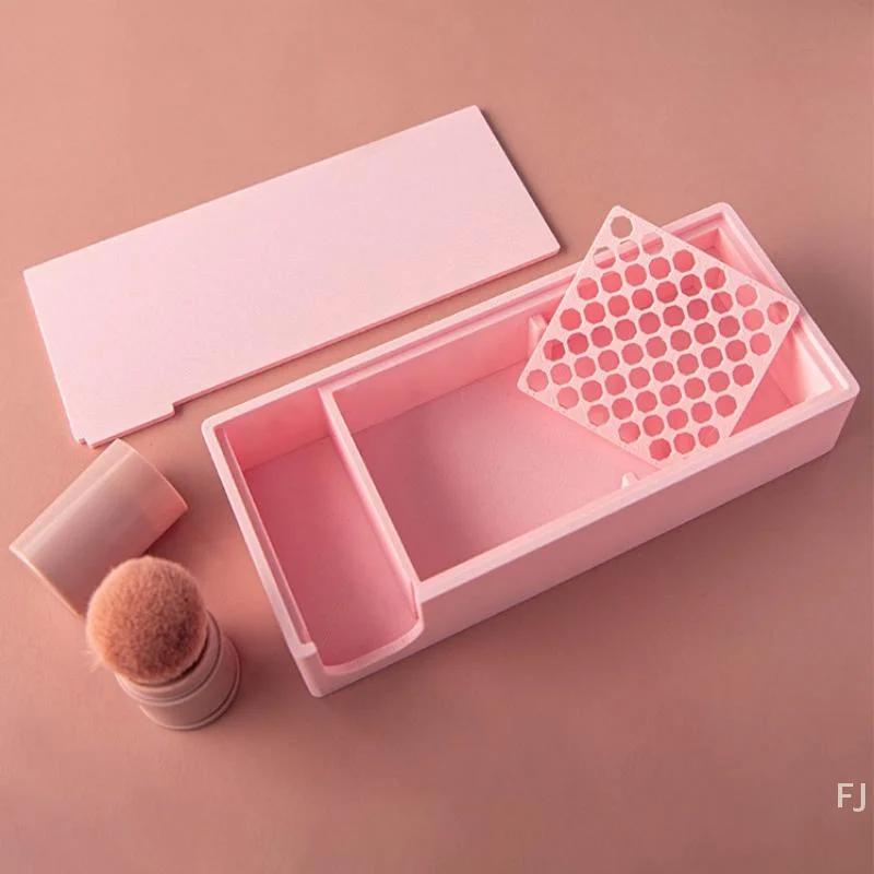 [YU]Polymer Clay Cutter Anti-stick Starch Box With Brush Soft Ceramic Powder Storage Box DIY Earrings Jewelry Auxiliary Tools