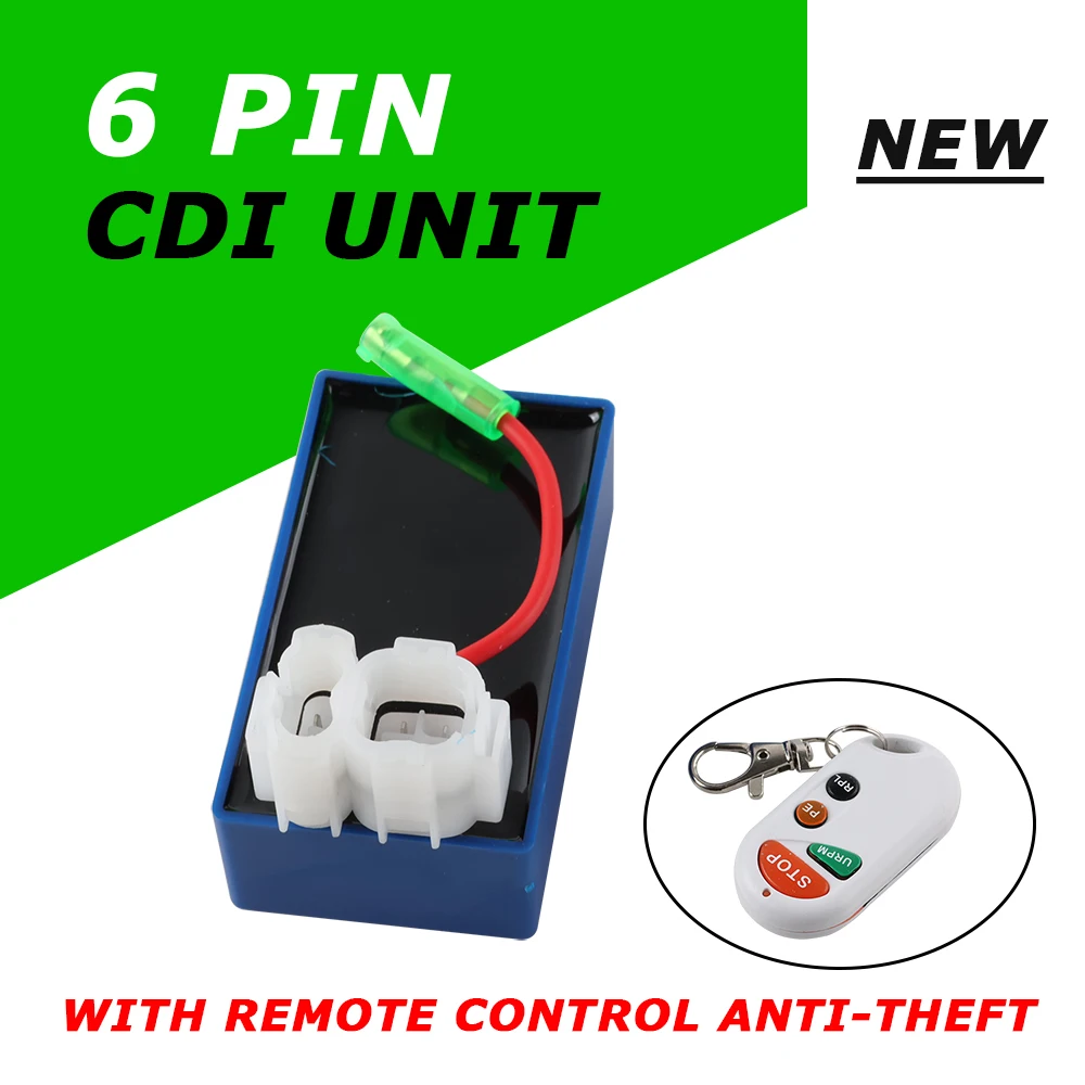 6 Pin Motorcycle CDI Box Ignition Remote Control Anti-Theft CDI Ignite For TITAN KS ML XLR XL 125 TITAN99 CBX XR 200 NX 150 350