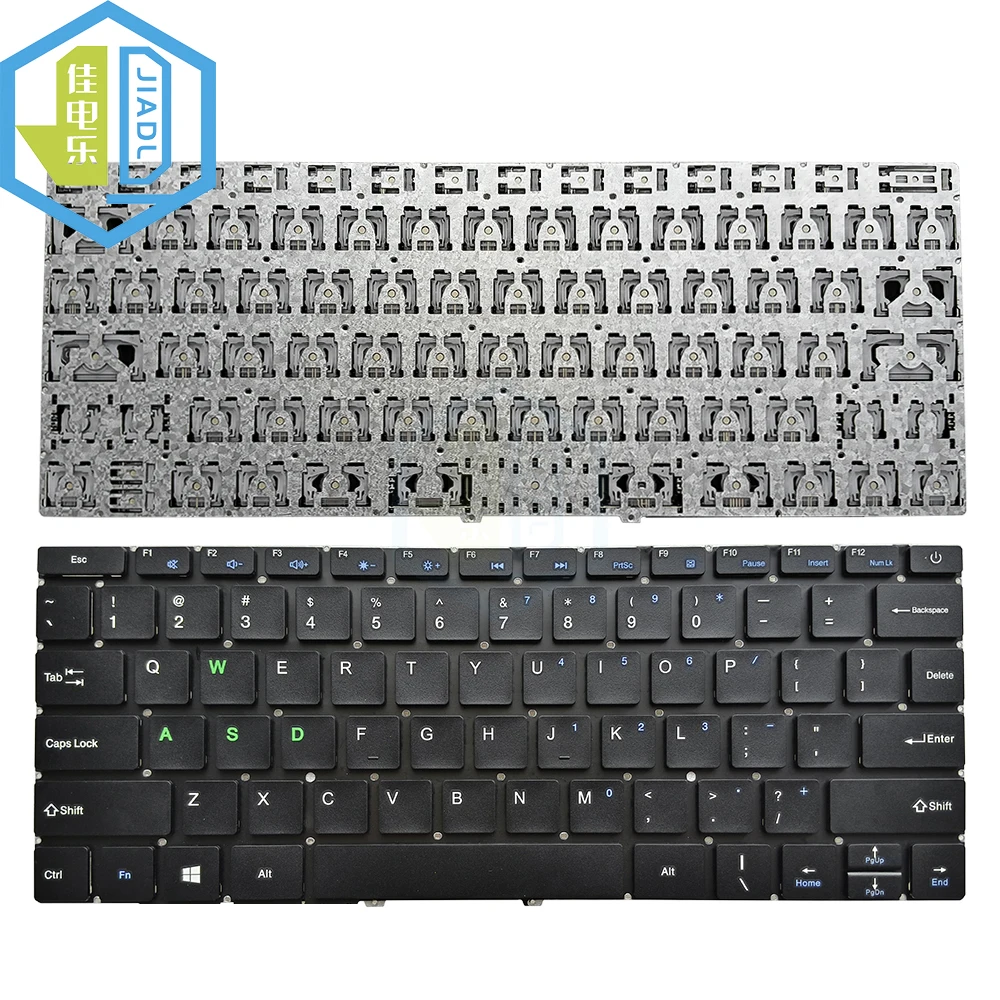 

Американская английская клавиатура для ноутбука MB2881007 PRIDE-K4024 F1 Mute WASD, замена клавиатуры для ноутбука с зелеными буквами