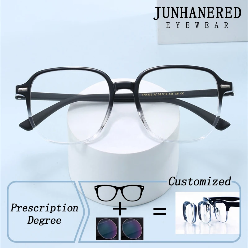 

Oversize Men Ultra-lightweight Square Frame Hyperopia Photochromic Prescription Glasses Anti Blue Ray Myopia Astigmatism Eyewear
