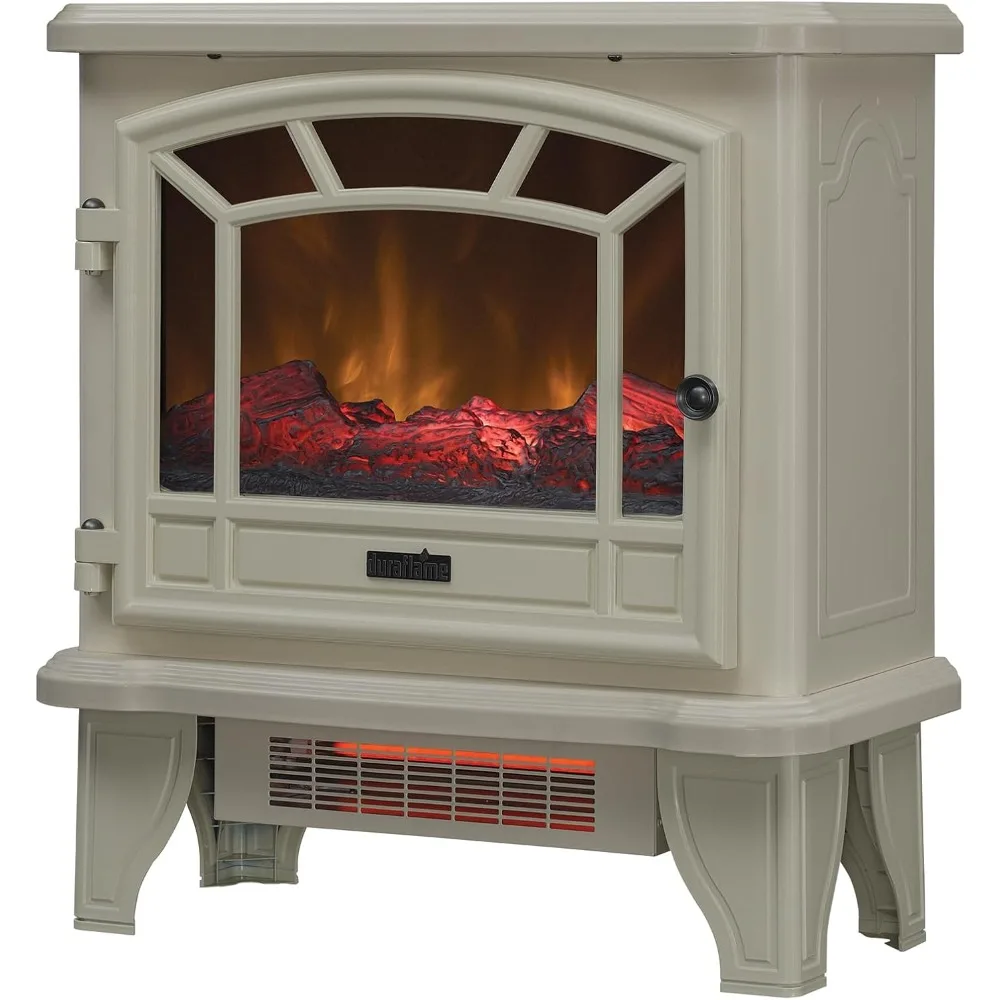 US Modern Portable Electric Fireplace Stove Heater with Realistic Flame，Overheat protection, heater will instantly shut off