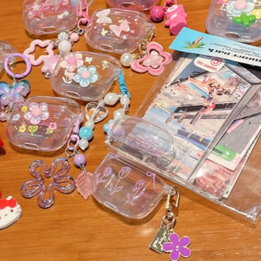 لهواوي Freebuds SE3 / SE2 غطاء ملون زهرة/الكرتون سيليكون شفاف سماعة غطاء لطيف freebuds se 2 غطاء