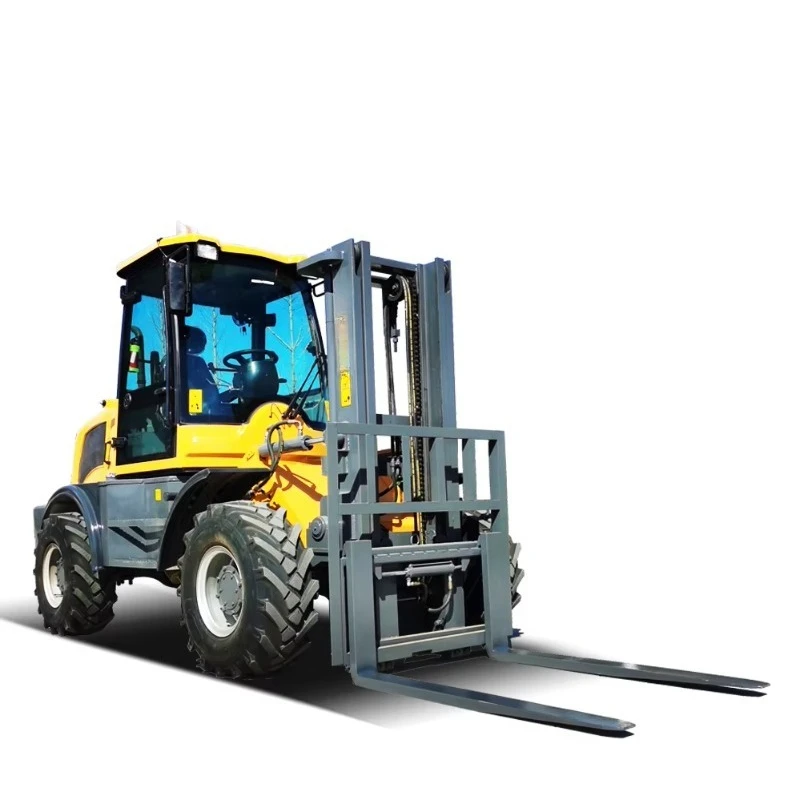 Zero Emission Off Road Forklift With High Lift Mast And Load Sensing Hydraulics For Green Construction Sites