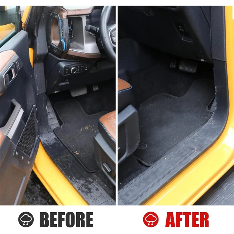 

For Ford Bronco 4-Door 2021-2024 Car Window Roof Rain Gutter Side Window Deflector Accessories Driverter