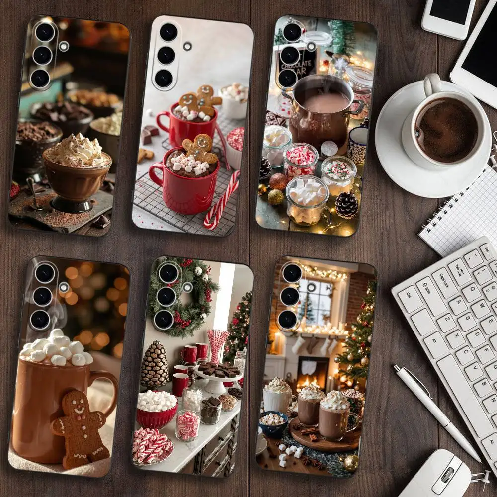 

Hot cocoa bar Phone Case For Samsung Galaxy A73,A72,A71,A70,A53,A52,A51,Soft Silicone Black Cover