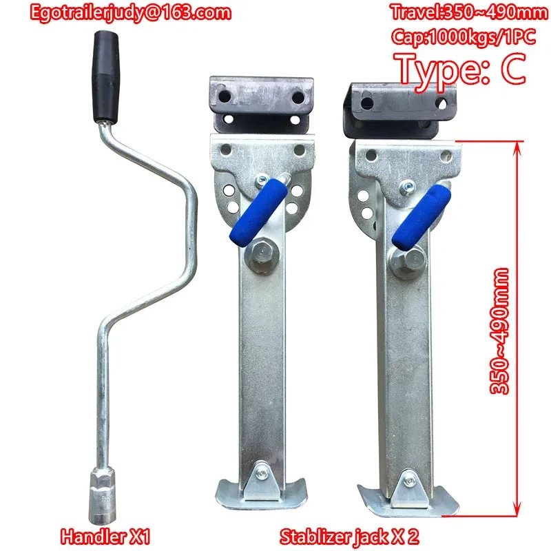 EGO TRAILER Stabilser Legs Drop Down Caravan parking legs Motorhome Camping RV Trailer prop stands corner steady 350~490mm