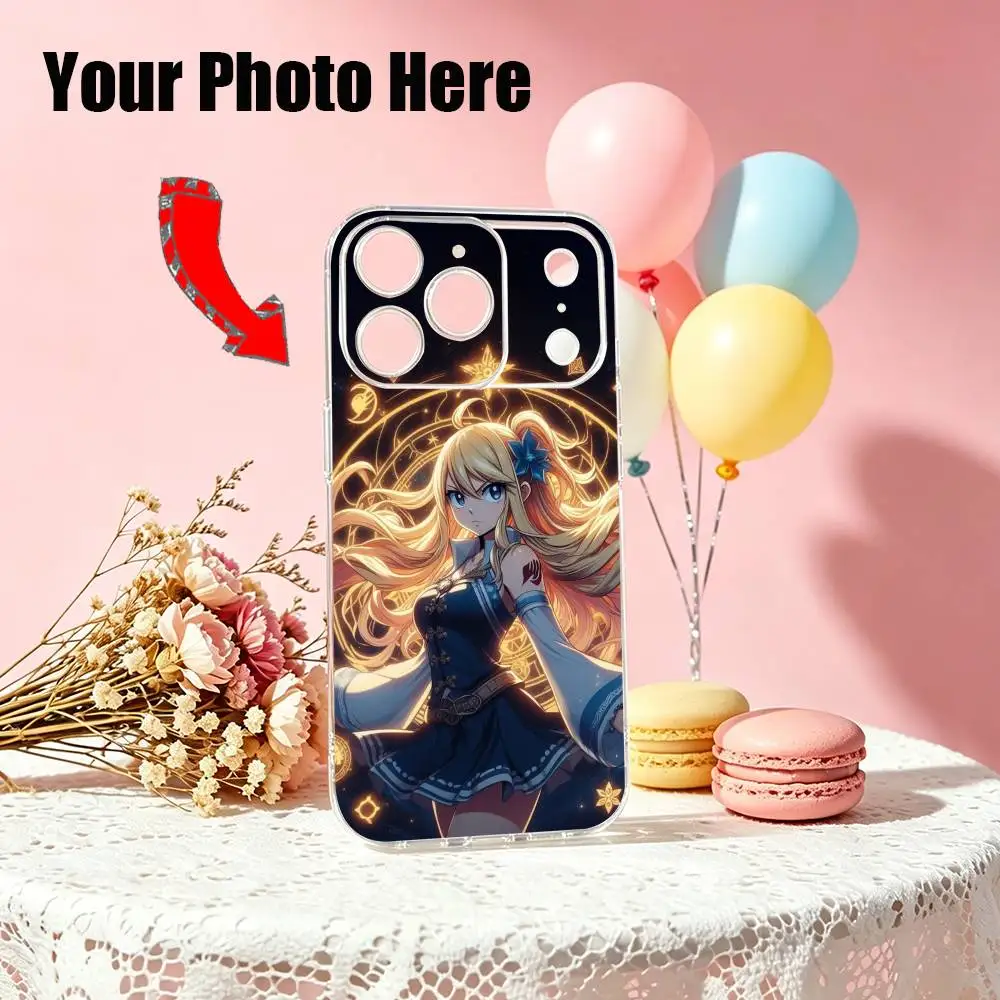 Fairy T-tail Lucy Heartfilia Anime Phone Case Transparent Silicone Soft For iPhone 17 16 15 14 13 12 Mini Pro Max Plus