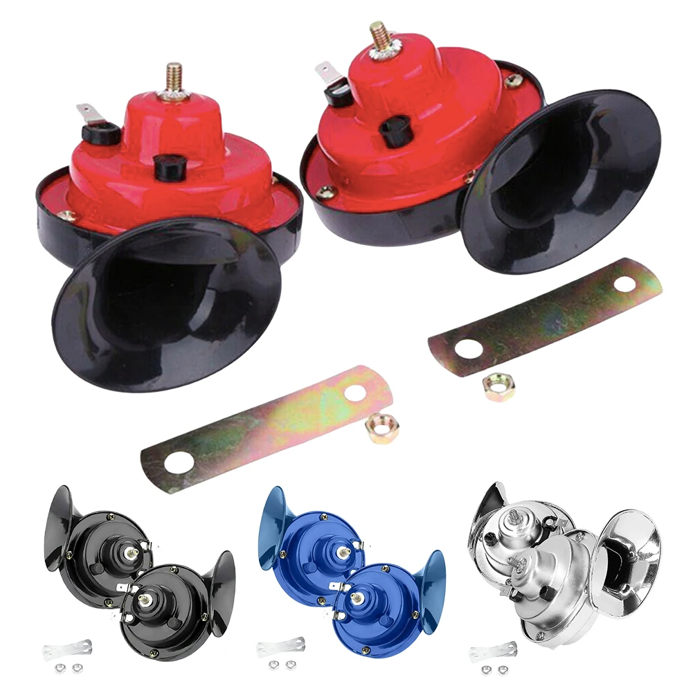 

Universal Loud Car Horn 12V Electric Snail Train Horn 300DB Super Loud Waterproof Horns Siren for Motorcycle Car Truck SUV Boat
