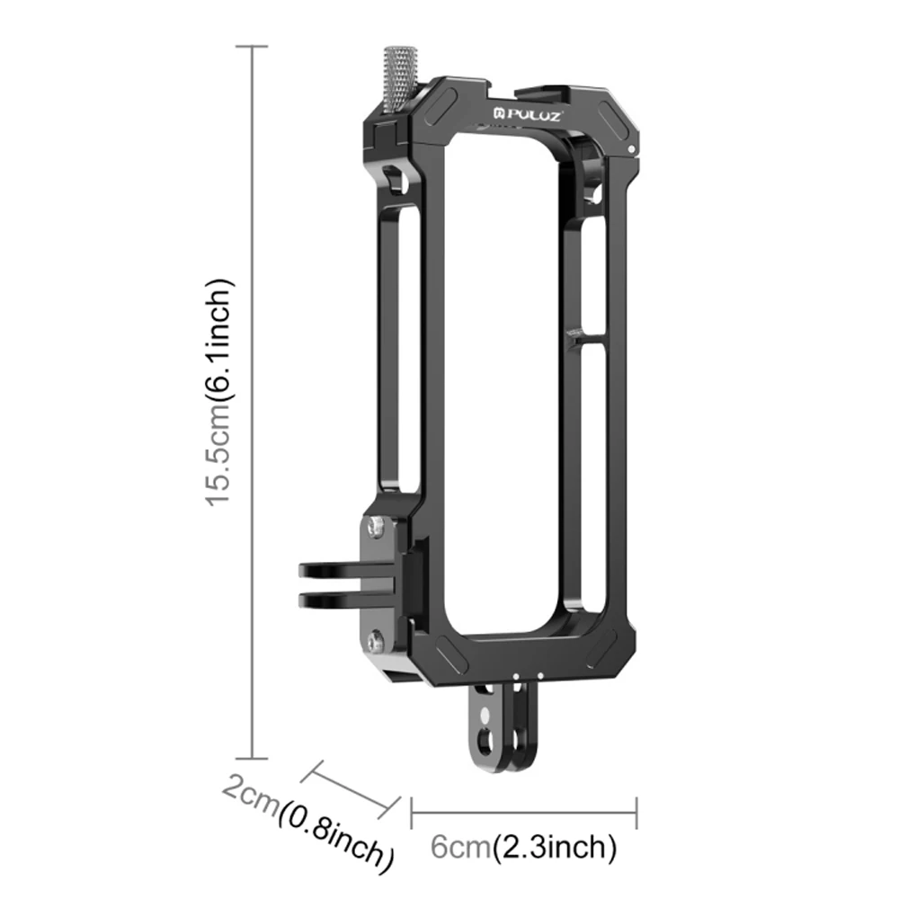 PULUZ For Insta360 X3 Metal Protective Cage Rig Housing Frame with Expand Cold Shoe Base & Tripod Adapter for Insta360 X3 Cover