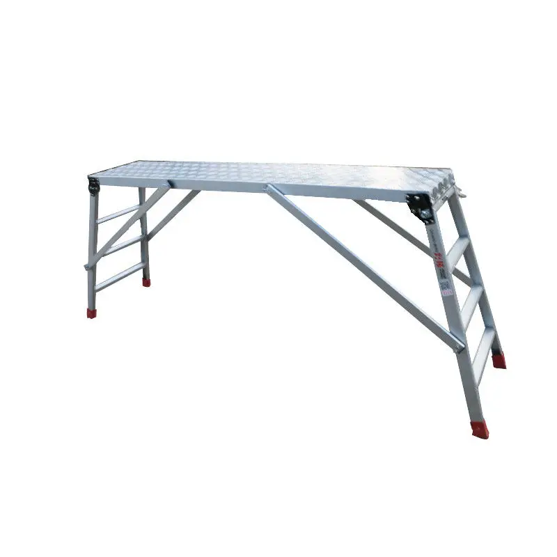 Extended platform aluminum ladder, aluminum alloy stool, mobile working platform, folding aluminum ladder anti-skid engineering