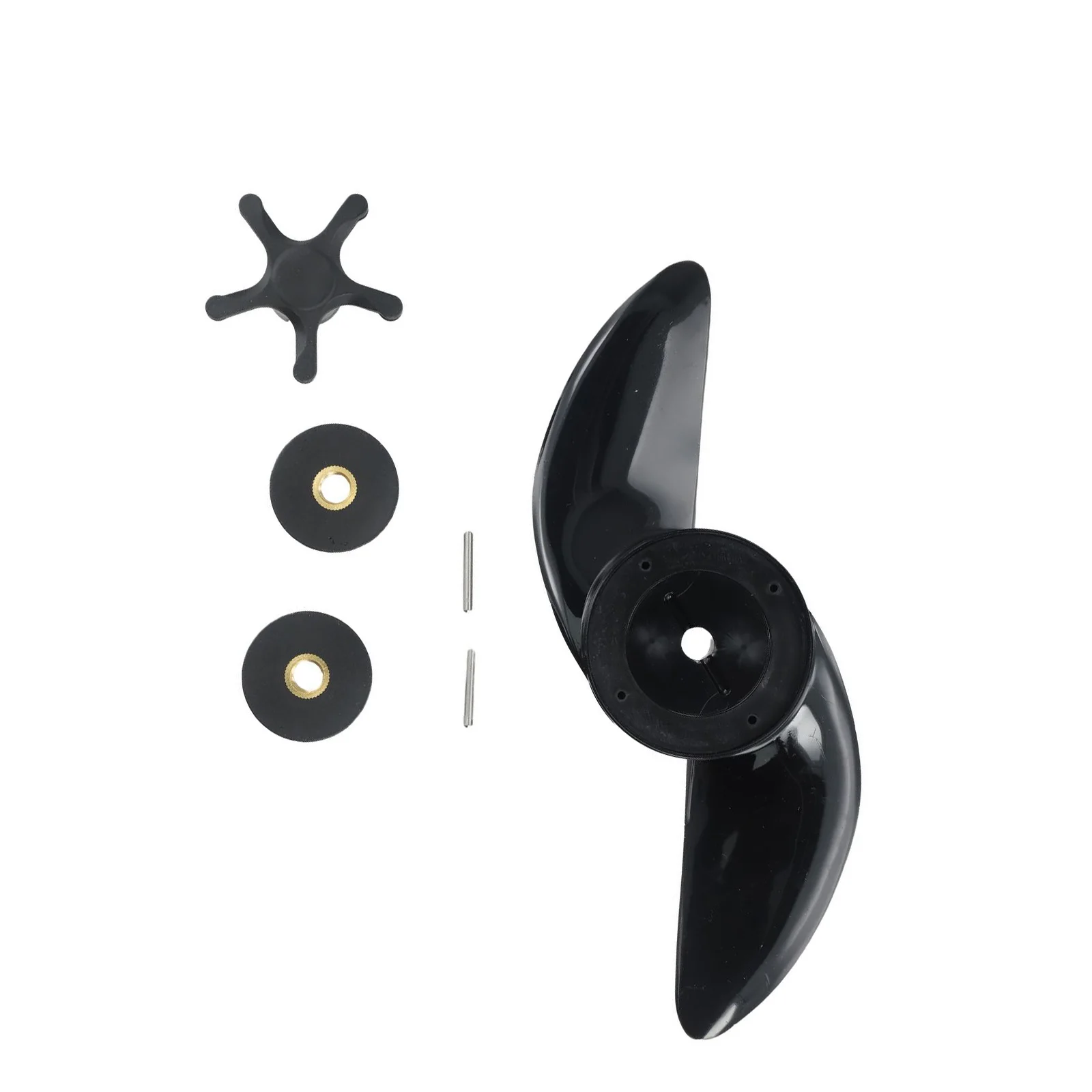 Accessories Two-blade Propeller Propeller Watersnake Two-blade Black Electric Motor Outboard Plastic High Quality