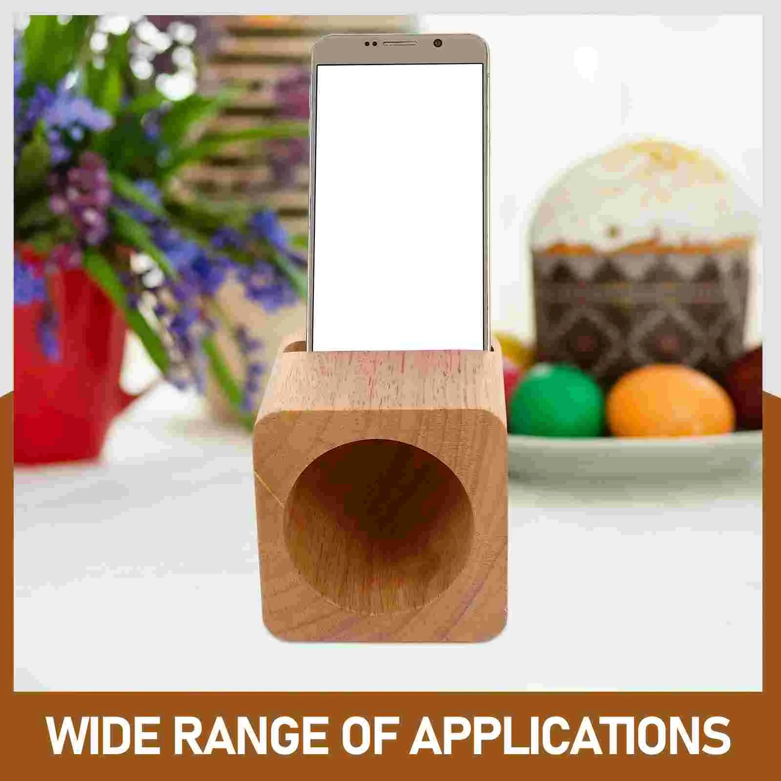 Physical Principle Phone Amplifier Rubber Mobile Holder Creative Cell Table Stand Desktop Without Plug Wooden