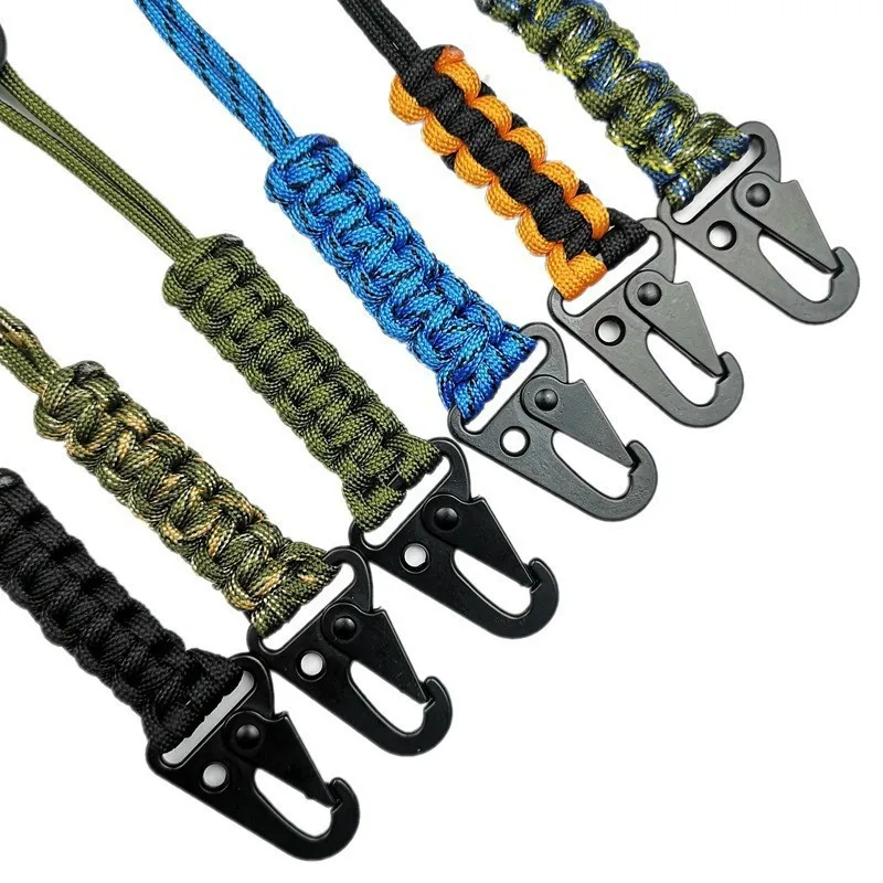Hawk buckle hanging chain paracord hand-woven portable backpack hanging chain key hanging chain anti-loss lanyard
