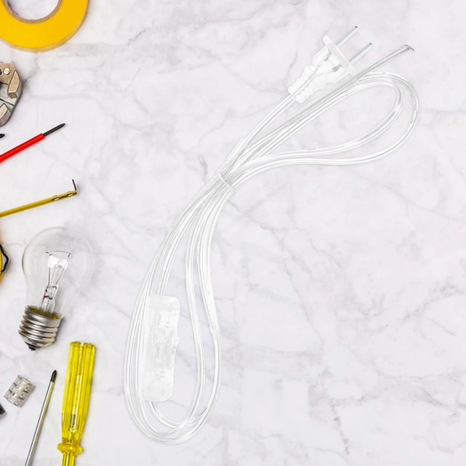 

18 Meter Clear Lamp Power Cord with Switch Transparent Wire Suitable for Lamp Extension Hanging Lantern Bulb Cord