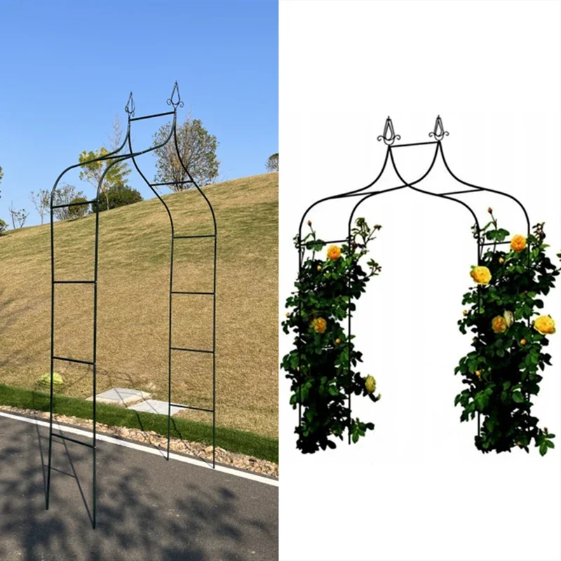 Plant Climbing Clematis Blue Snowflake Rose Arched Arch Flower Rack Climbing Vine Rack Bracket Courtyard Outdoor