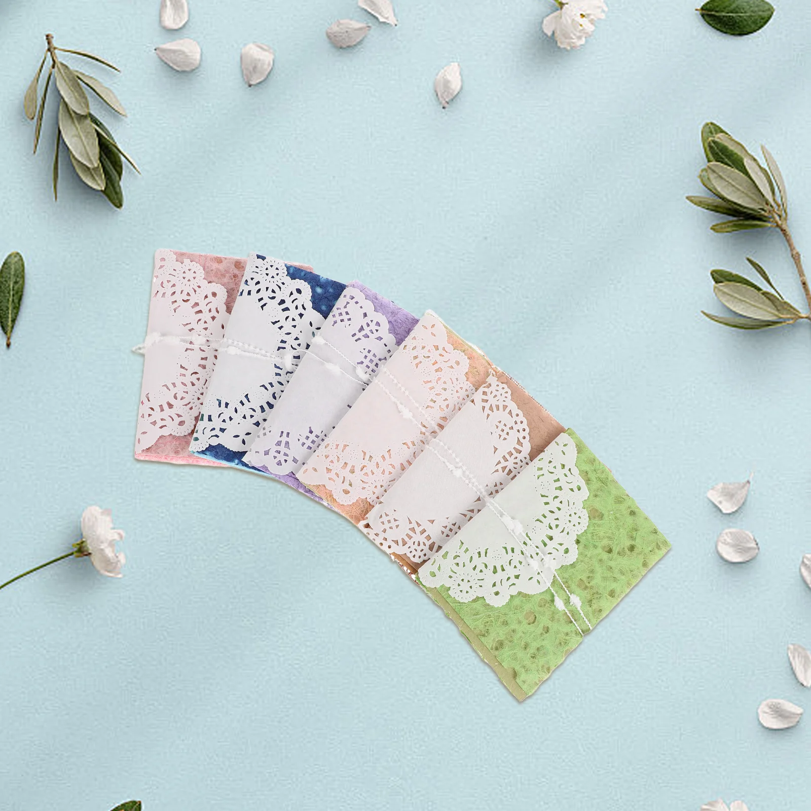 

96Pcs Handcrafted Scrapbook Papers Vintage Textured Mesh Fabric Journal Supplies Creative Decoupage Embellishment Card Making