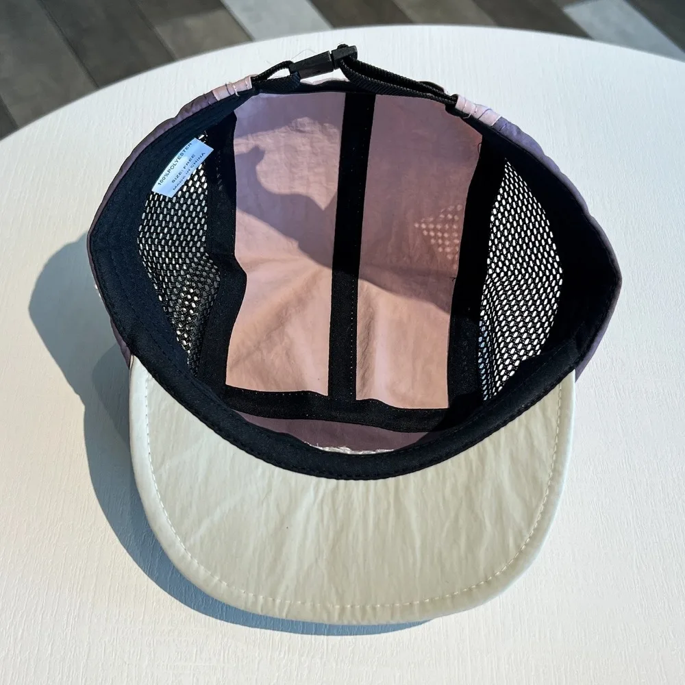 Versatile Embroidered Baseball Cap Five-panel Summer Color Matching Quick-drying Hat Breathable Adjustable Sunshade Hat Unisex