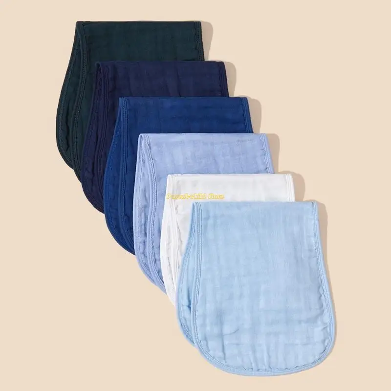 

WXTD 6Pc 6-Layer Burping Towel For Babies Burp Clotth Baby Bibs Face Towel All Season