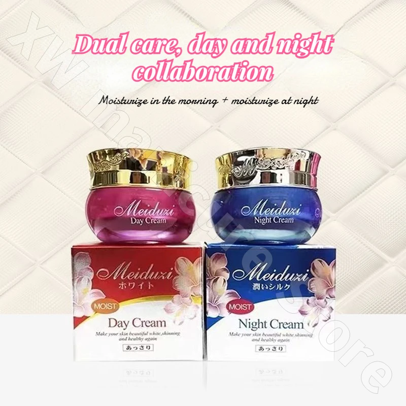 Midori Day Cream and Night Cream Set Nourishes Moisturizes Brightens Skin Exquisitely Lifts Diminishes Fine Lines Shrinks Pores