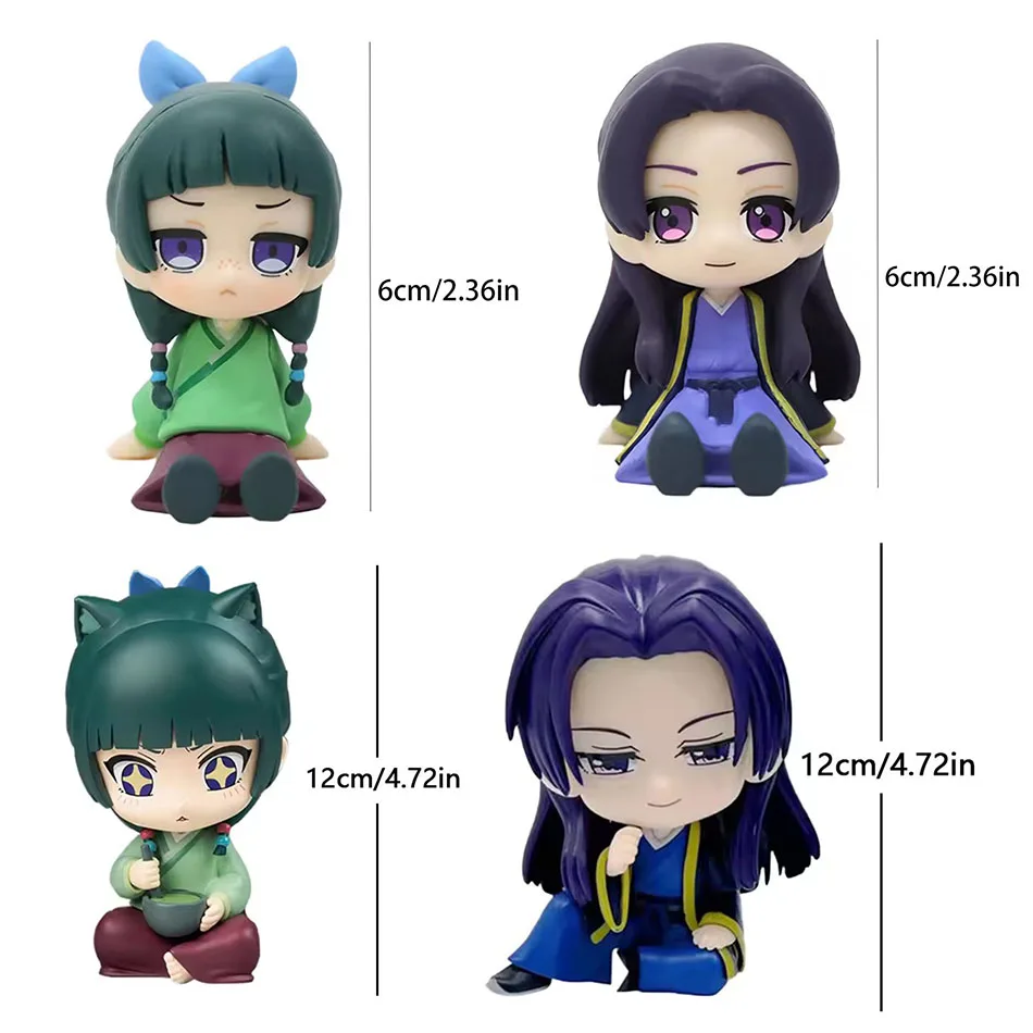 يوميات الصيدلية Maomao Jinshi Q نسخة شخصية صغيرة أنيمي محيط Kawaii يجلس اللعب سطح المكتب سيارة الحلي نموذج الهدايا