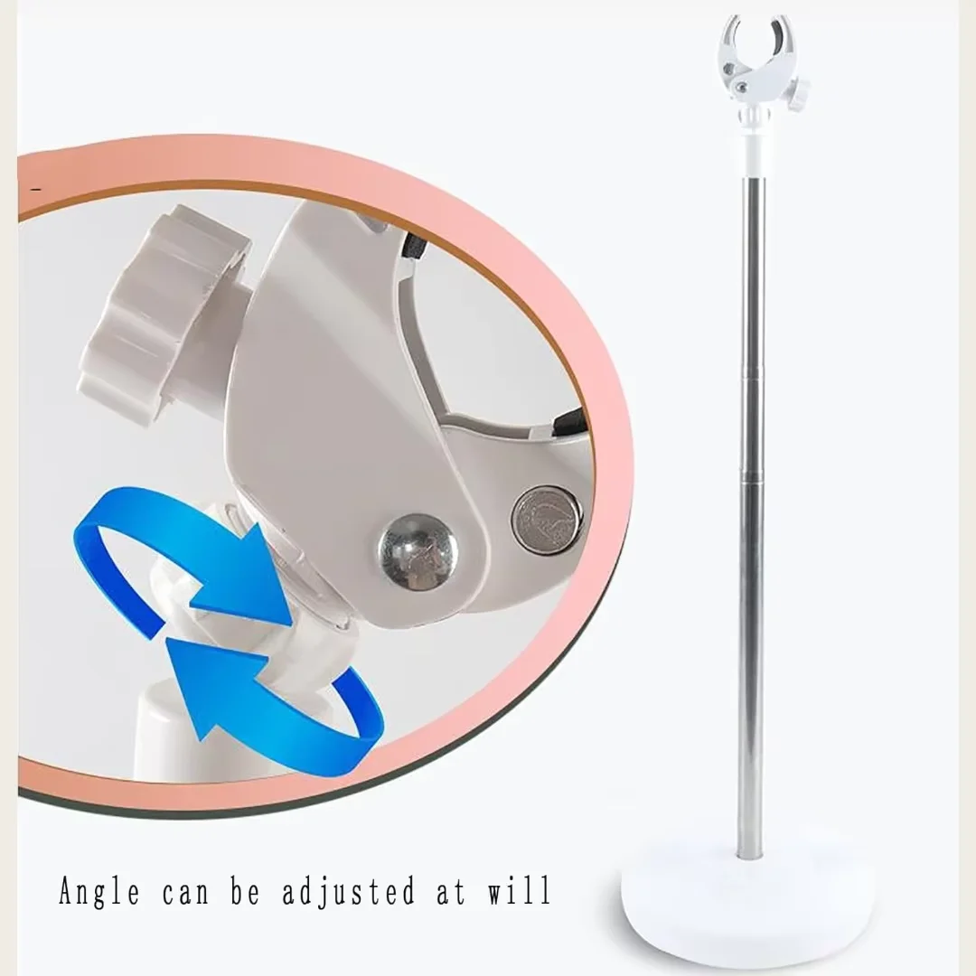 حامل مجفف الشعر بدون استخدام اليدين ارتفاع قابل للتعديل دوران 360 درجة حامل أكثر استقرارًا لحامل مجفف شعر الكلب أداة تهذيب الحيوانات الأليفة