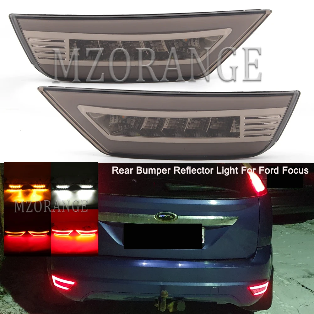 For Ford Focus 2 MK2 Escape Kuga LED Rear Bumper Reflector Light For Ford Focus Hatchback 2009-2013 Rear Signal Fog Lamp 2Pcs