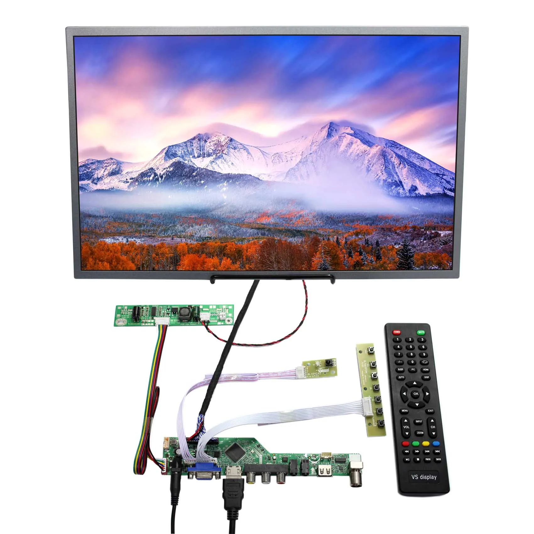 Papan LCD USB AV VGA HD-MI 19 inci, layar LCD 1440X900 untuk Panel tampilan PC