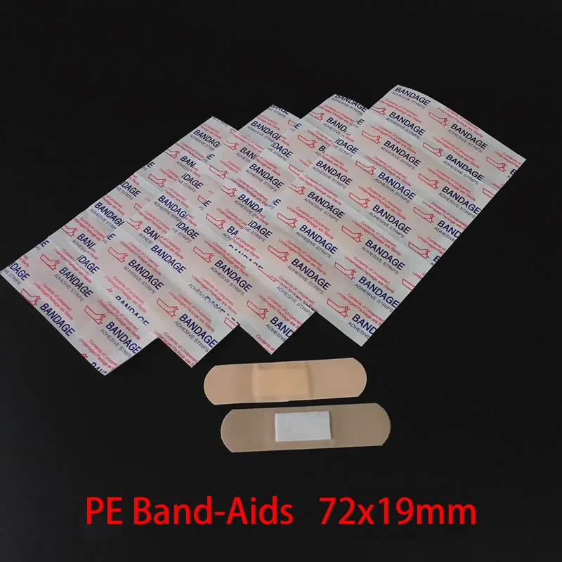 

20-50-100Pcs 72x19mm Waterproof Band-Aid Skin Bandages First Aid Wound Adhesive Plaster Home Travel Outdoor Camp Emergency Kits