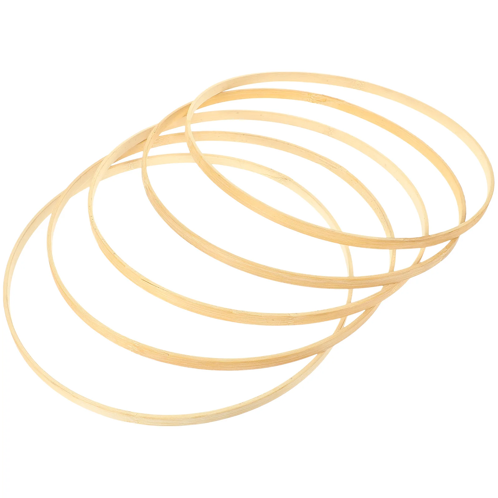 

5 Pcs Garland Circles 20cm Bamboo Frames Pink DIY Wreath Rings Fake Plants Home Decor Walls Hanging Storage
