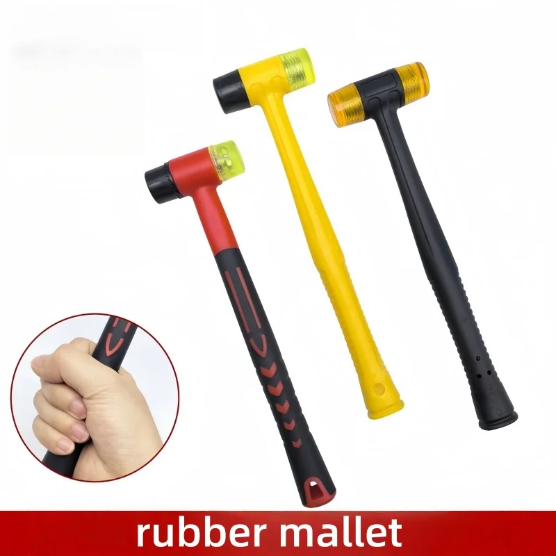 Round Head Rubber Hammer Detachable Double End - Jewelry Making Tool for Gold Silver Working & DIY Craft Installation