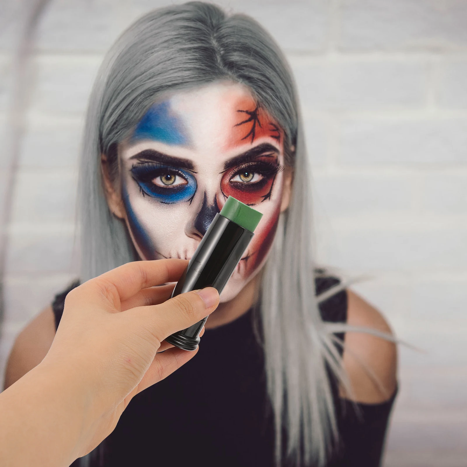 3 قطع من أعواد طلاء الوجه المحمولة أداة طلاء الوجه لمهرجان الهالوين التنكرية ومستلزمات حفلات المكياج