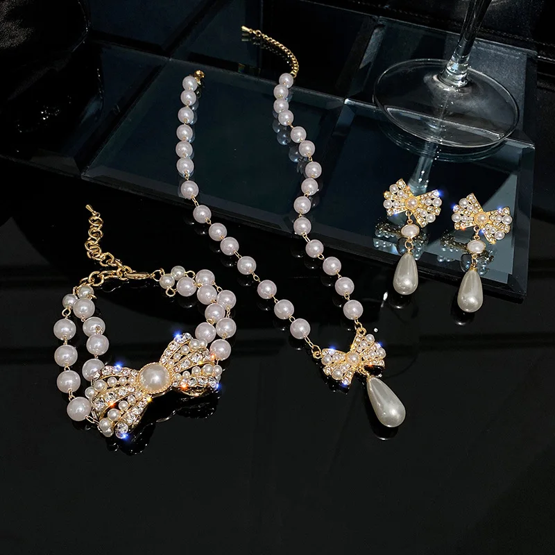 Parelketting voor damessleutelbeenketting Europees en Amerikaans temperament 2025, nieuwe trui, internetberoemdheid, eenvoudige ketting