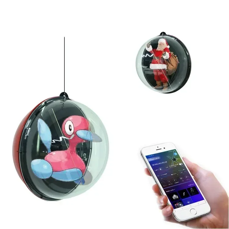 Latest Tech Promotion 3D Hologram Christmas Ball Advertising Fan With Wonderful Hologram Display