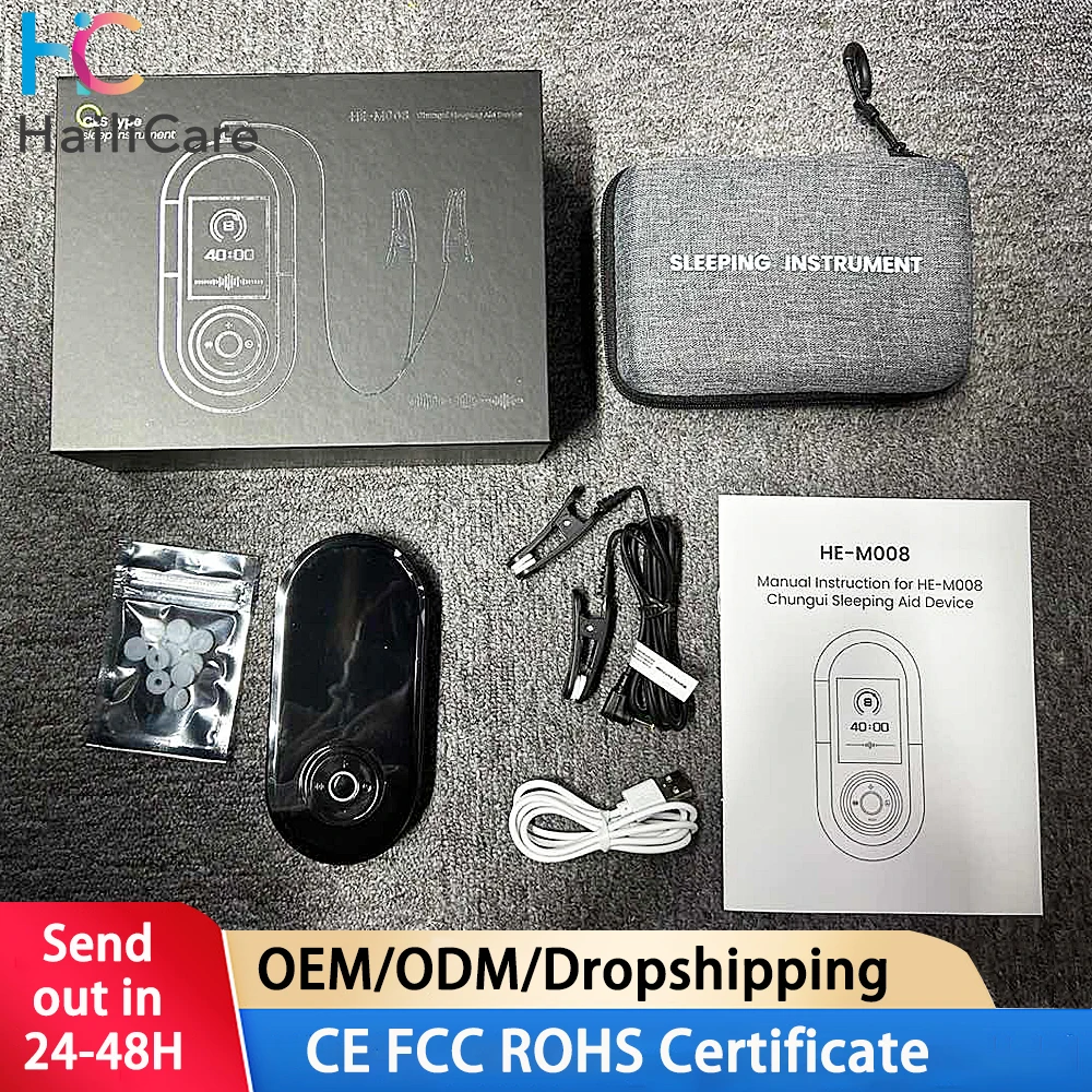 

CES Sleeping Aid Микротоковая стимуляция Бессонница Электротерапия Устройство Тревога Депрессия Мигрень Снимает боль в голове Расслабление