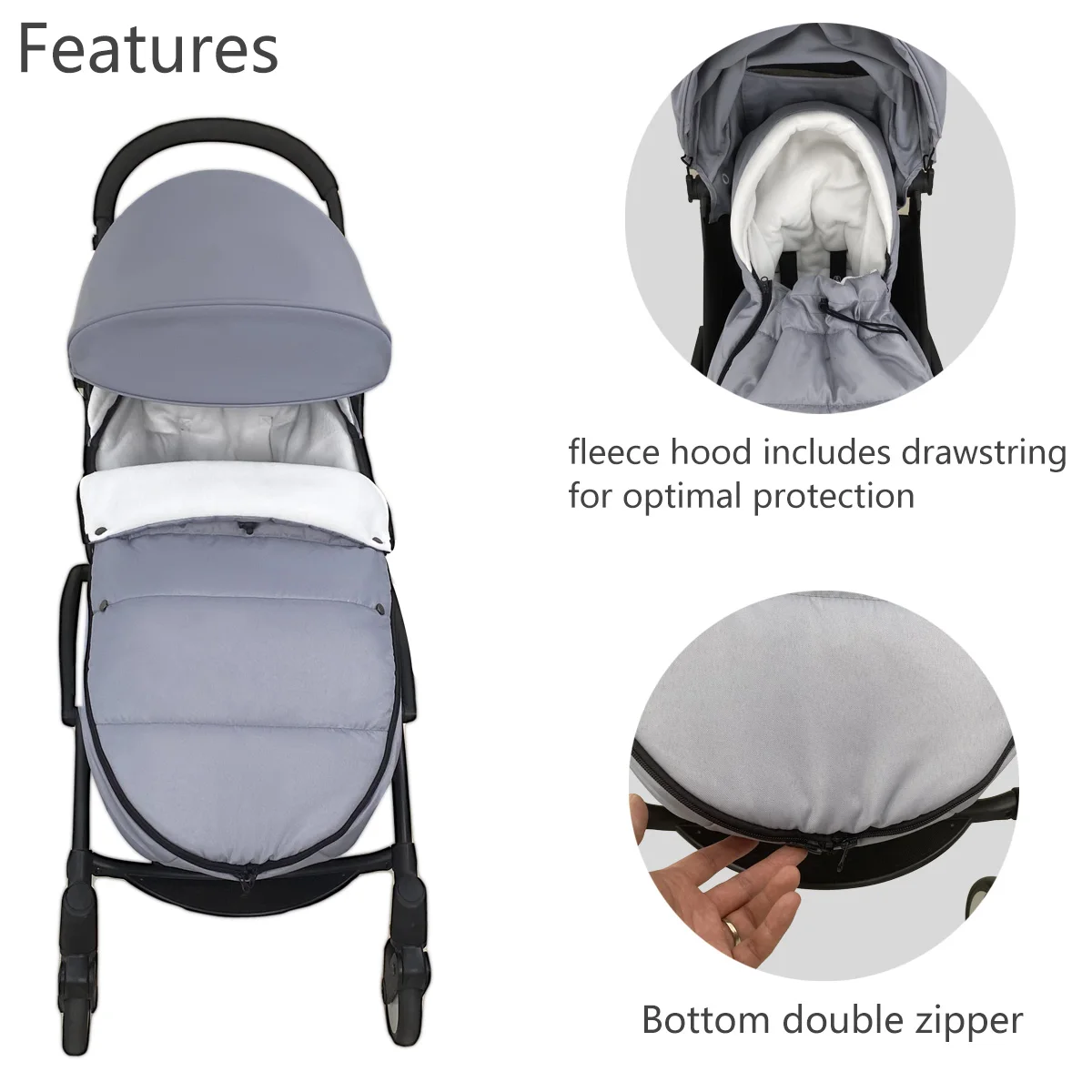 Universal 6-36M Pushchairs Footmuff Compatible with Babyzen YOYO, YOYO2 Warm Waterproof Sock Baby Stroller Accessories
