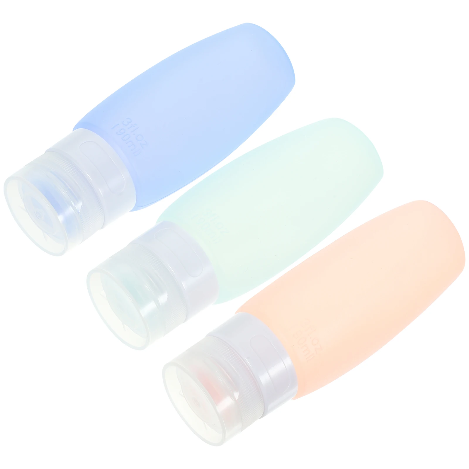 

3pcs Travel Bottles for Shampoo Conditioner Moisturizer Leak Proof Containers Toiletries Silicone Bottles Small Size Different