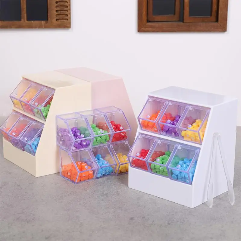 

Mini Supermarket Scene Ornament Set 1/12 Scale Simulation Candy Display Rack Drawer Cabinet Dollhouse Furniture Model Decoration