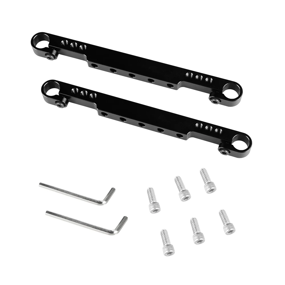 HDRIG 200mm Aluminum Cross Bar With 15mm Rod Adapter For DIY Camera / Monitor Cage Rig (A Pair)