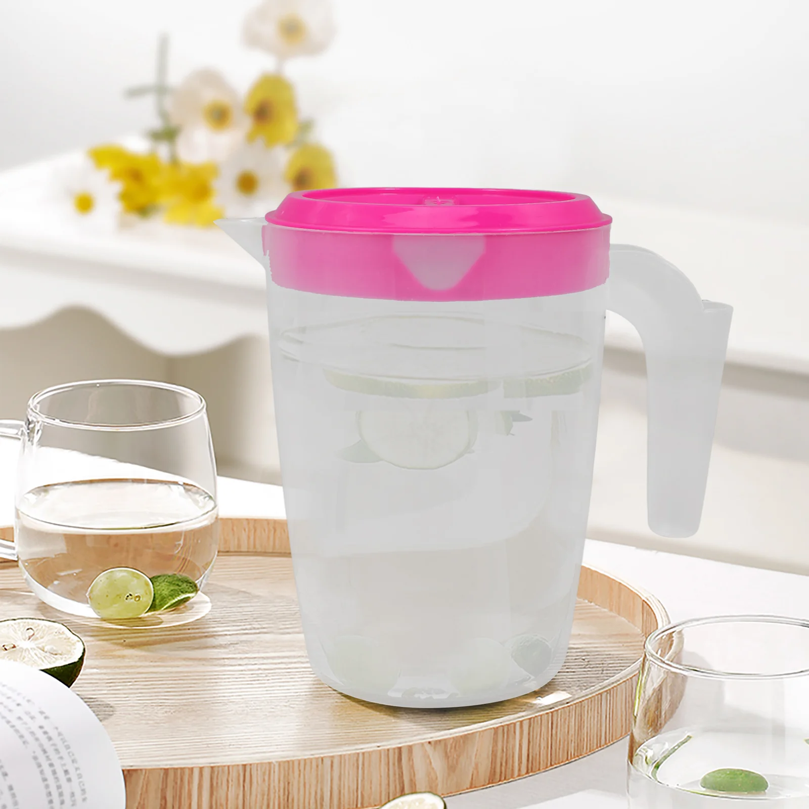 Plastic Pitcher With Lid Juice Jug Water Bottle Beverage Container Milk Tea Holder Drink Dispenser Ice Tea Pitcher Plastic Jug