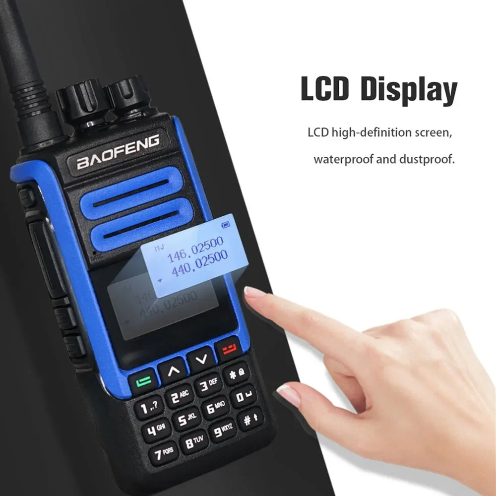 BaoFeng-BF H7 Poderoso Walkie Talkie, 10W Rádio CB portátil, Transceptor FM, Dual Band, Rádio 2 Way para Hunt, Floresta Melhor, UV 10R