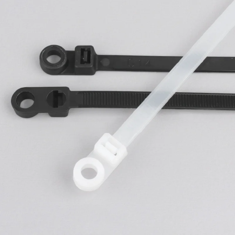 Nylon Cable Tie 4/5/8/*100/150/200/220/300mm Plastic Nylon Tie Screw Mount Hole Fixed Wrap Bundle Tie Straps