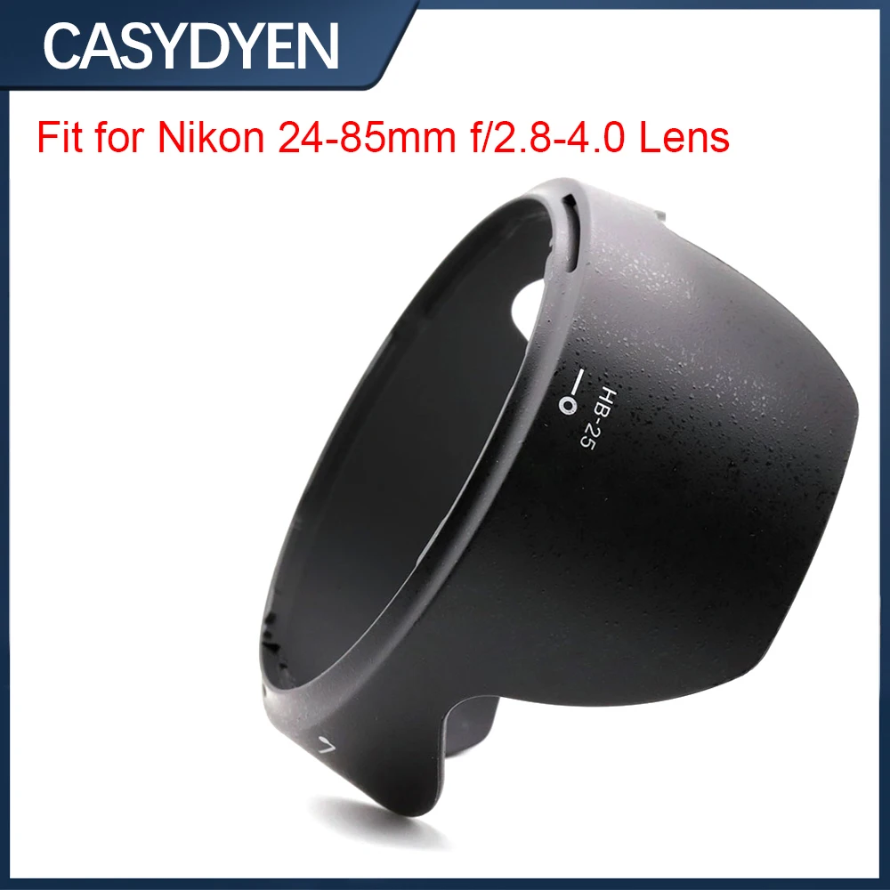 HB-25 Bayonet Mount Camera Lens Hood For Nikon AF 24-85mm f/2.8-4D 24-120mm f/3.5-5.6G Lens