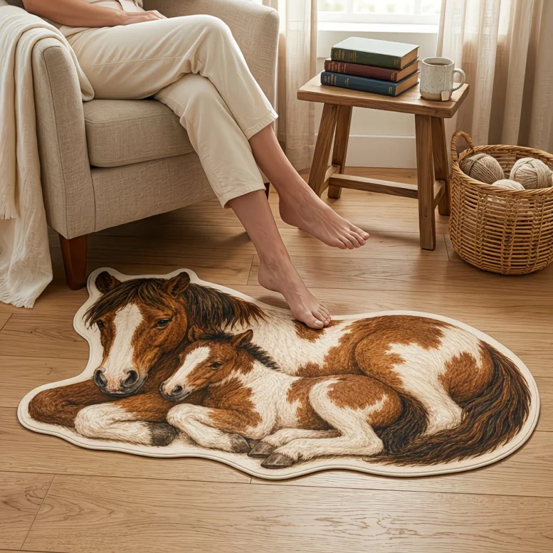 Home Made Bathroom Vanity - Alfombra de Peluche con Contorno Irregular