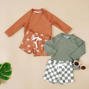 Kangobaby-2 pieces for boys, beachwear with cool printing, for summer, beach, surf 10 MAIN SALES CHILD BATHINING - №8